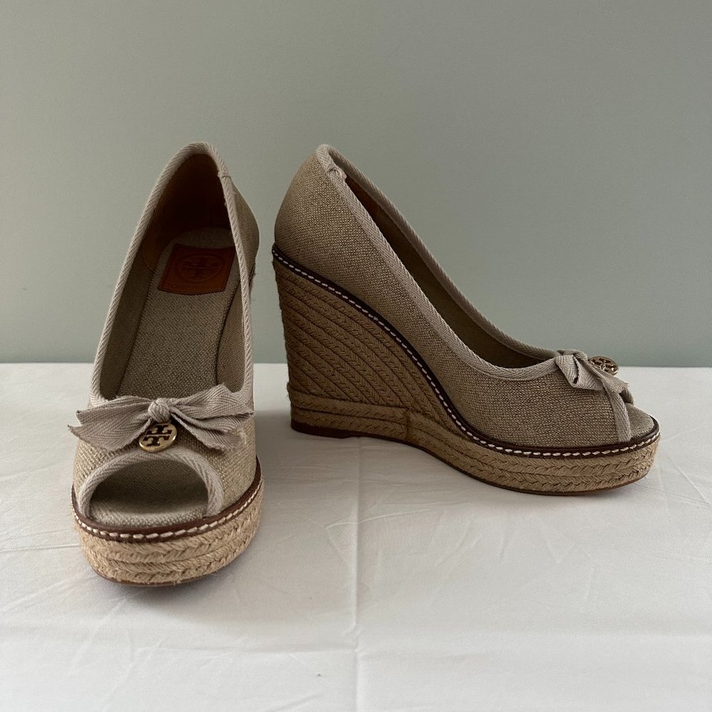 Tory Burch Jackie Espadrille Wedge 8.5